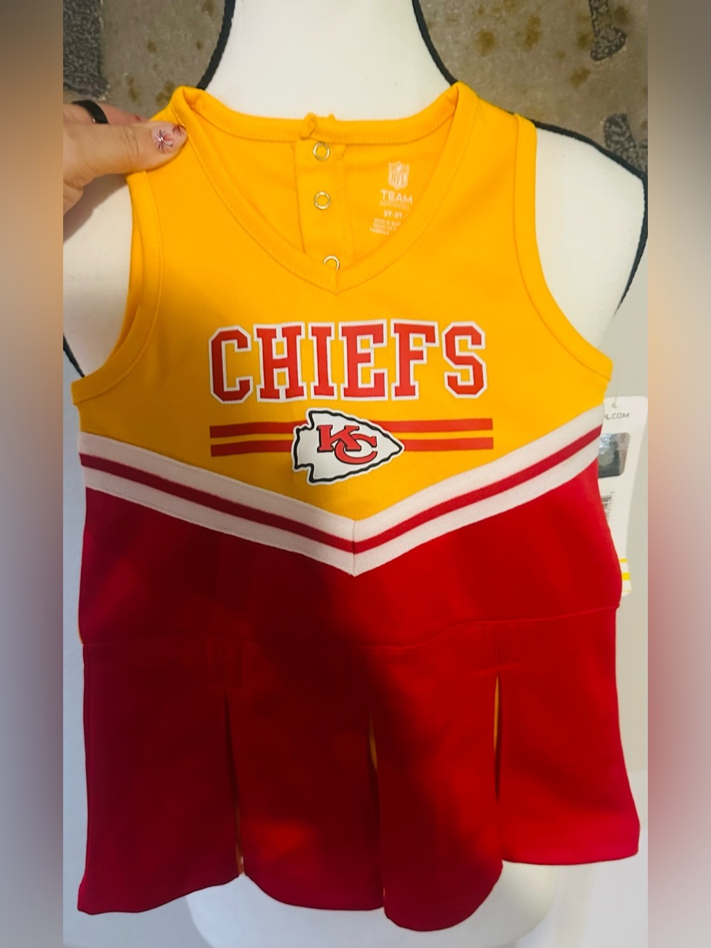 NFL Kids Chiefs Cheer Dress - Yellow & Red